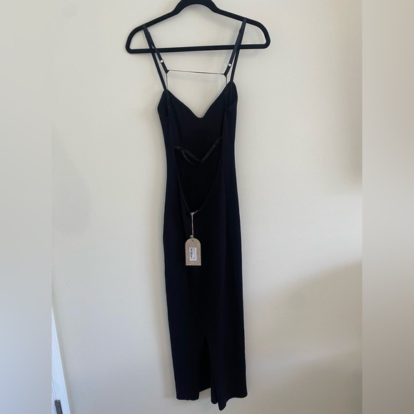 Meshki Avalon Backless Midaxi Dress NWT size Large Black - Picture 3 of 12